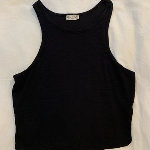 Free People Black Cropped Tank NWOT